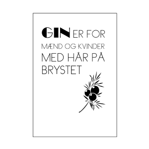 Gin er for de seje tekstplakat fra Billeder4you