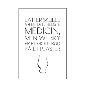 whisky som et plaster tekstplakat fra Billeder4you